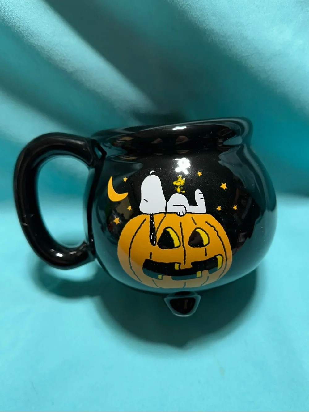 Peanuts Halloween Ceramic Cauldron 3D Black Mug
